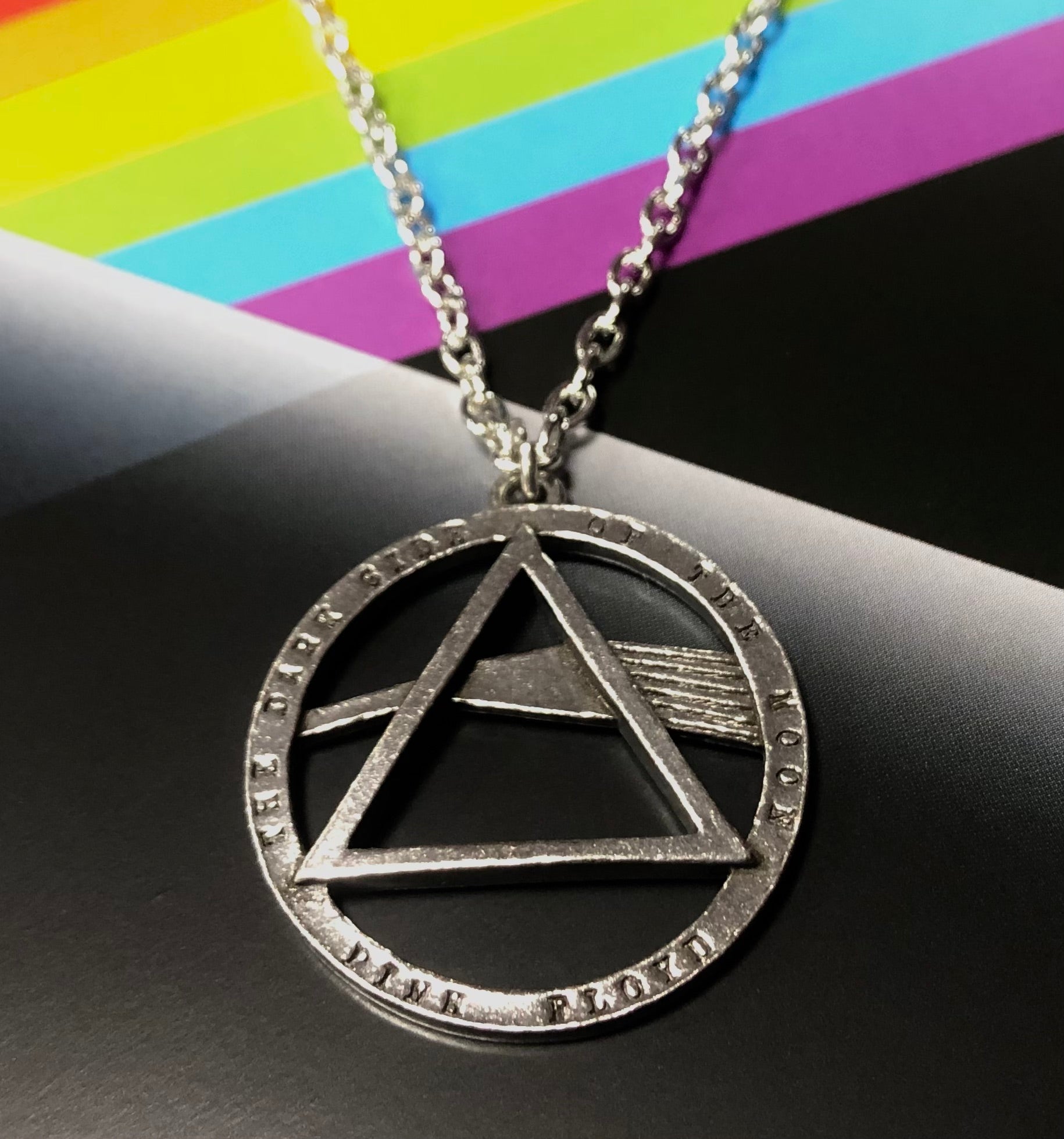 PINK FLOYD (DSOTM) Rock Merch Pendant Necklace