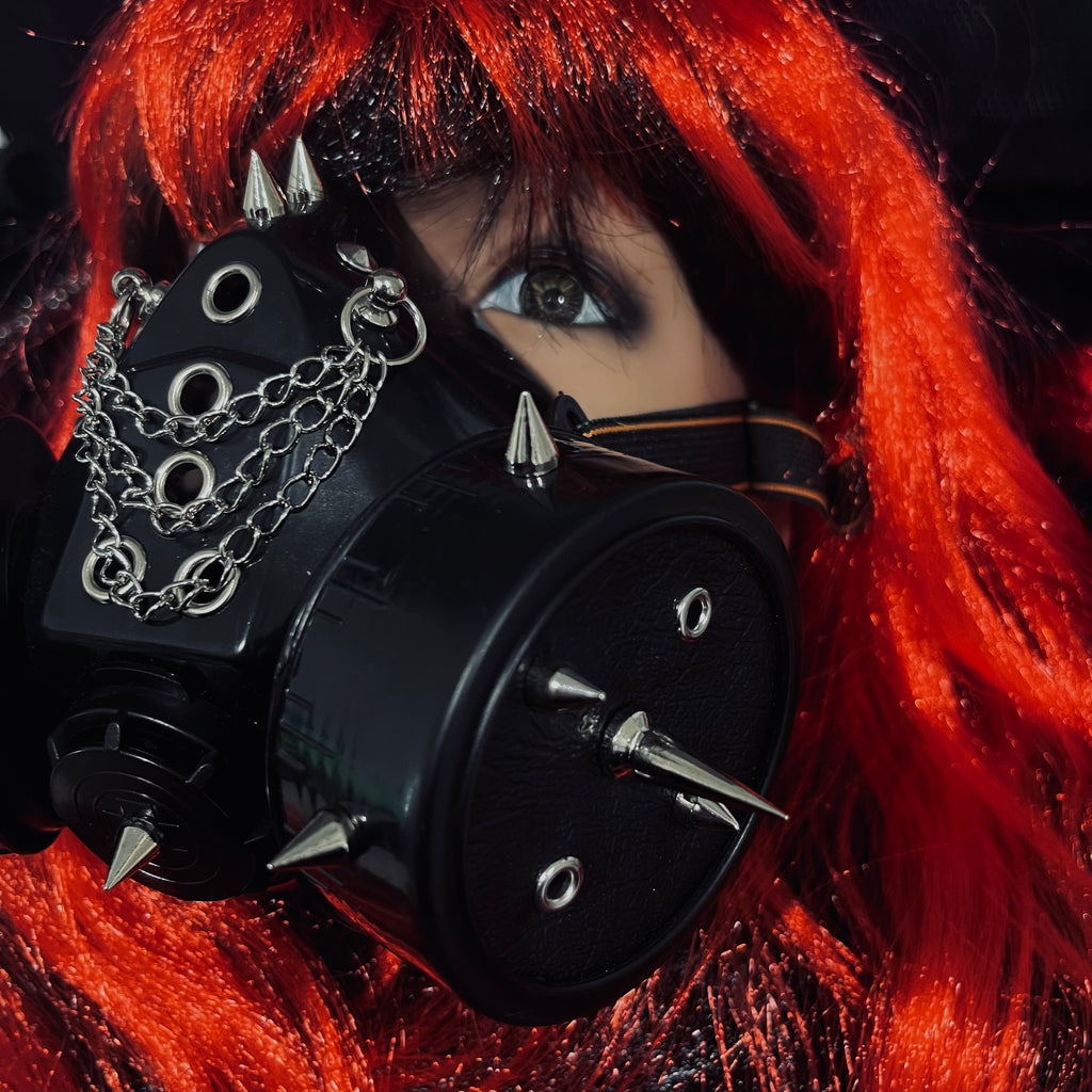 Descending Asteroid Cybergoth Gas Mask