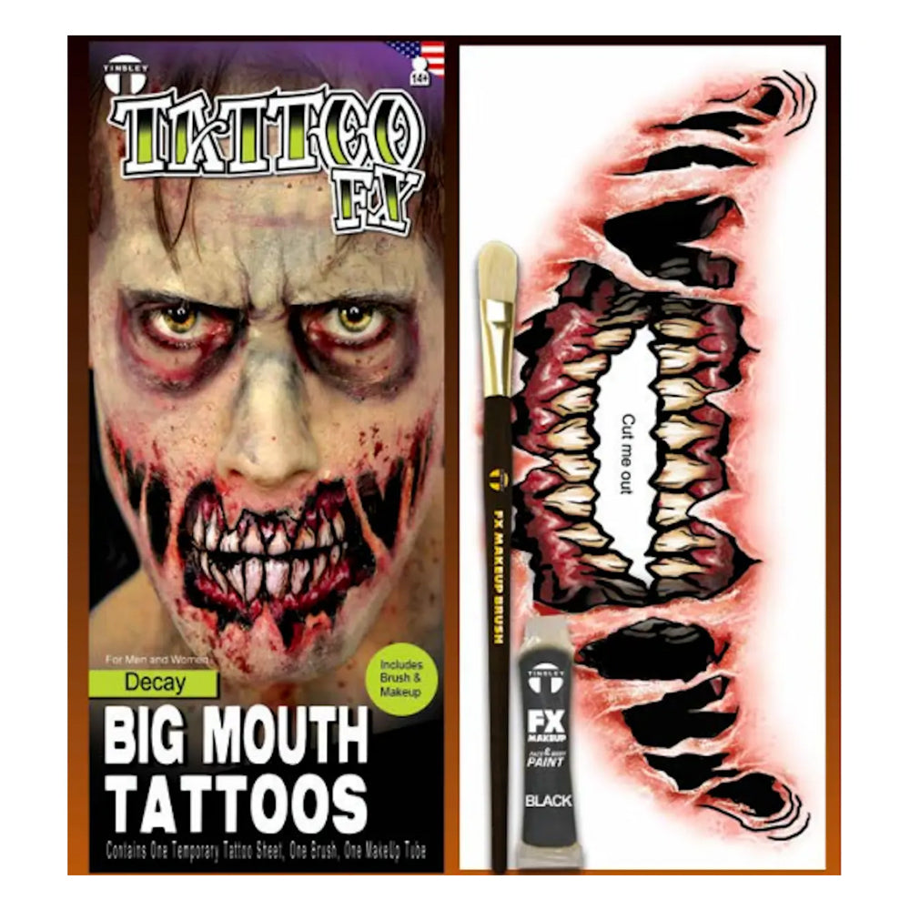 Big Mouth Kit - Zombie Decay Faux Tattoo