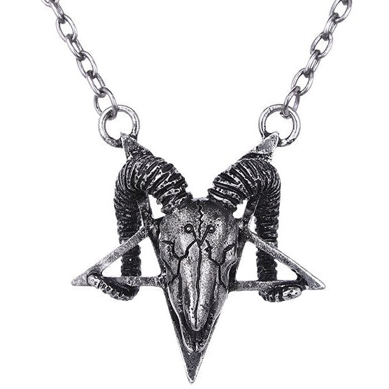 Ram Skull Arsenic Pentagram Necklace