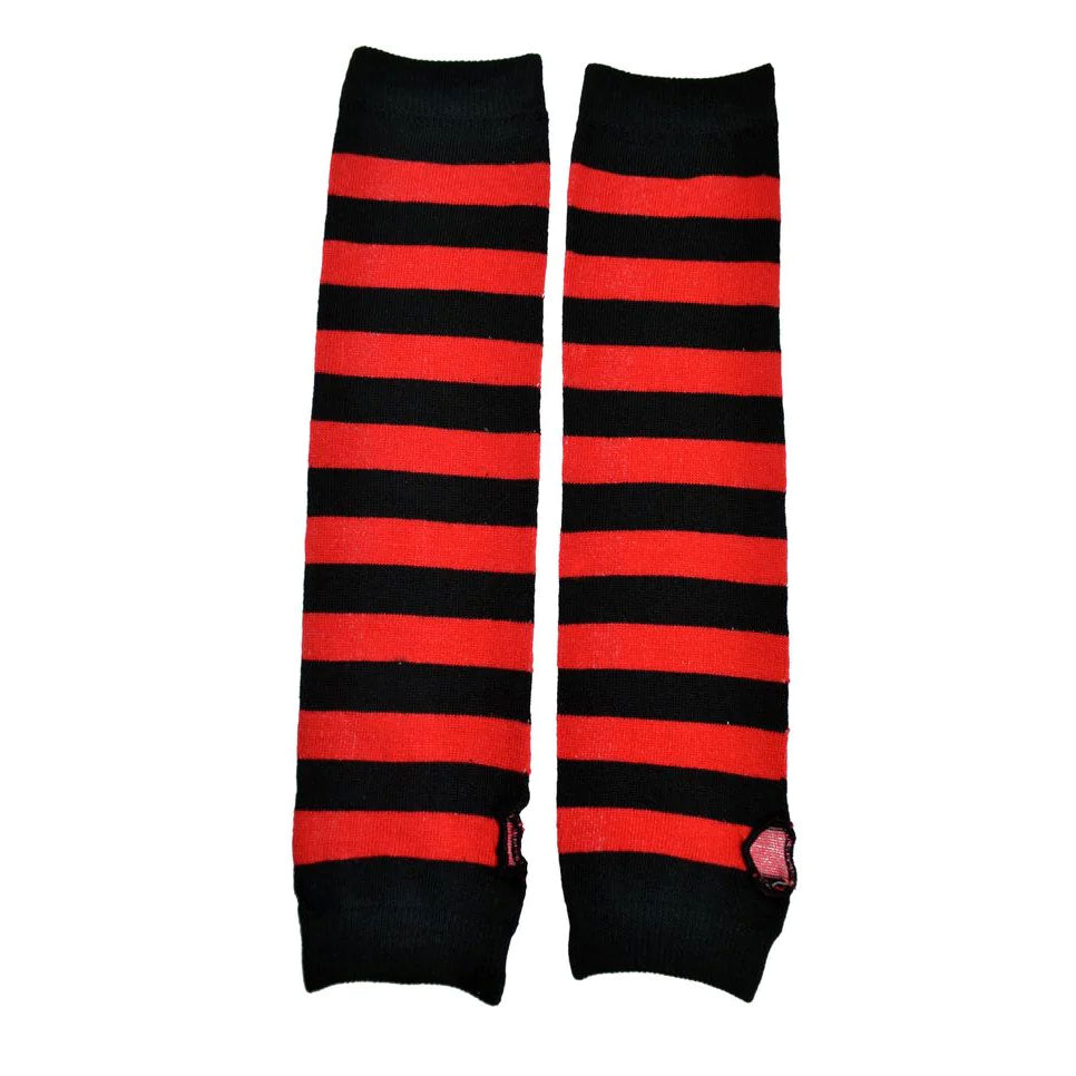 Stripe Arm Sleeves - Doomsday Red and Black