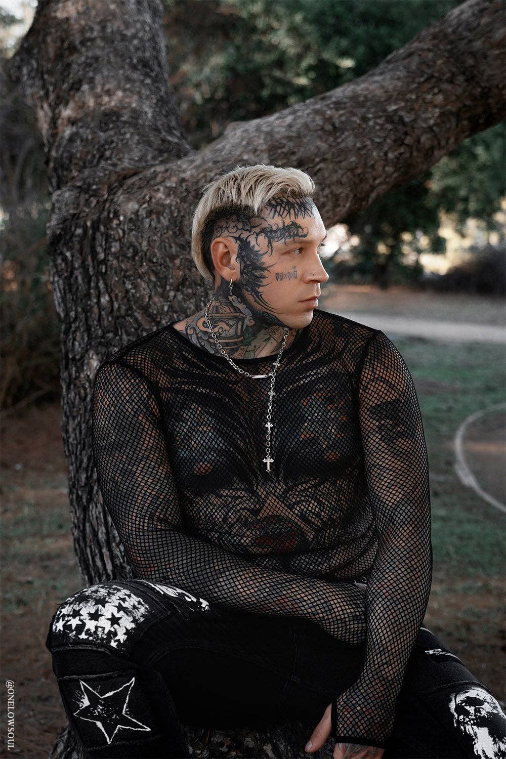 Shadowgrid Fishnet Top