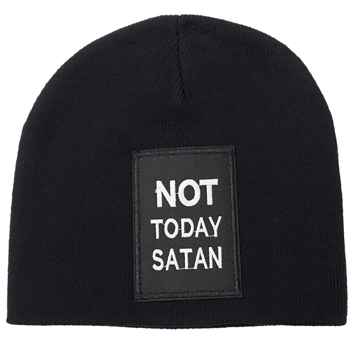 Not Today Satan Patch Beanie