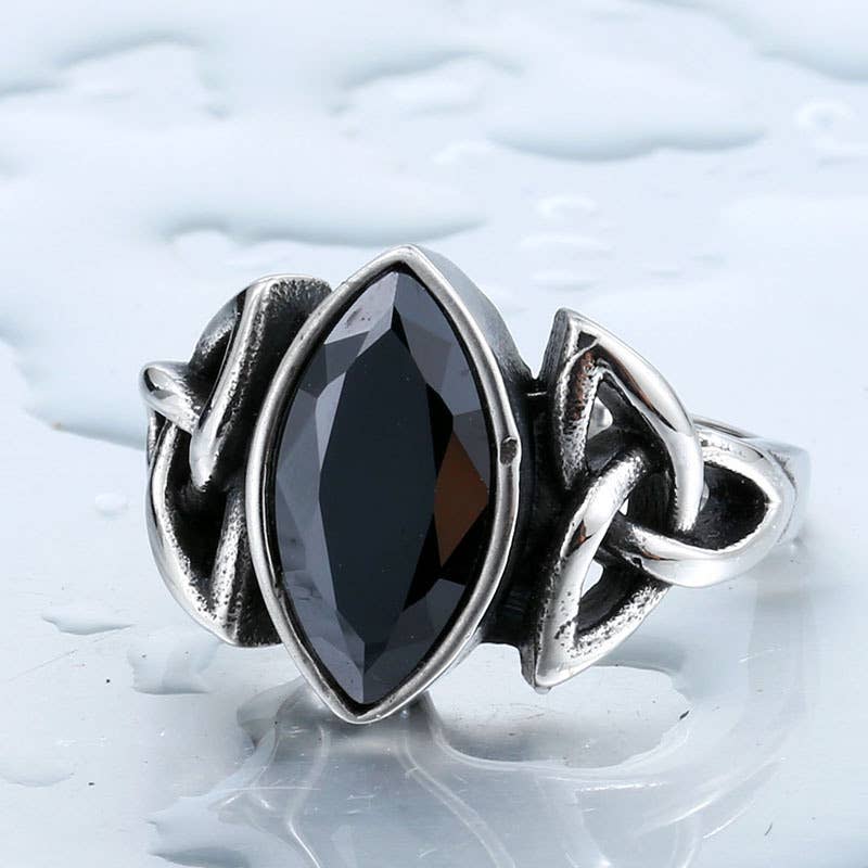 Midnight Triqueta Ring