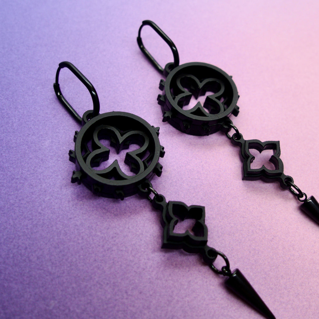 Cathedral Punk Earrings - Noir