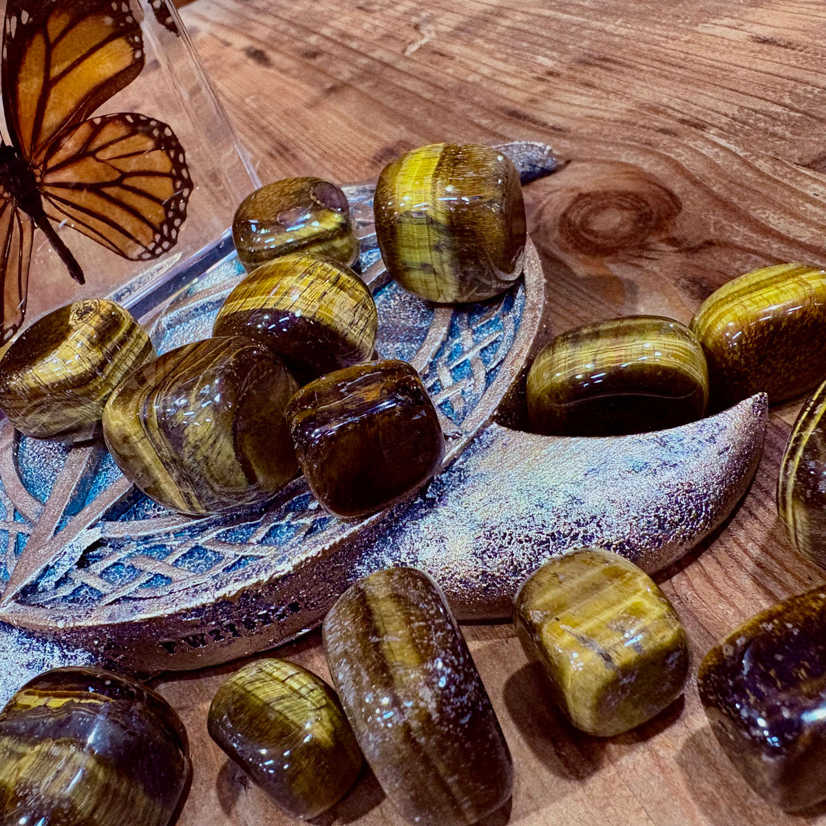 Tiger Eye Tumbled Gemstone Single Stone