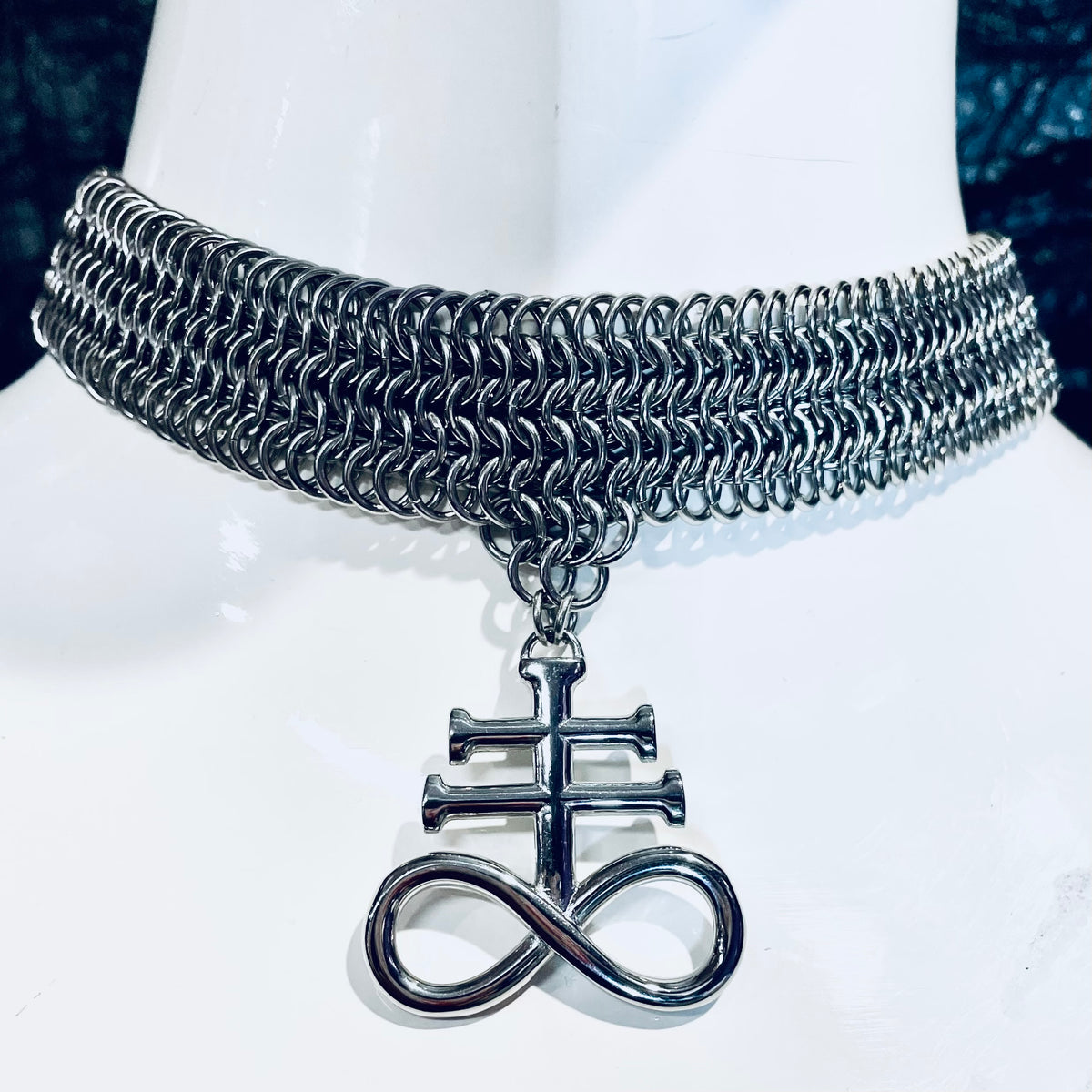 Crux Satanus Chainmaille Collar
