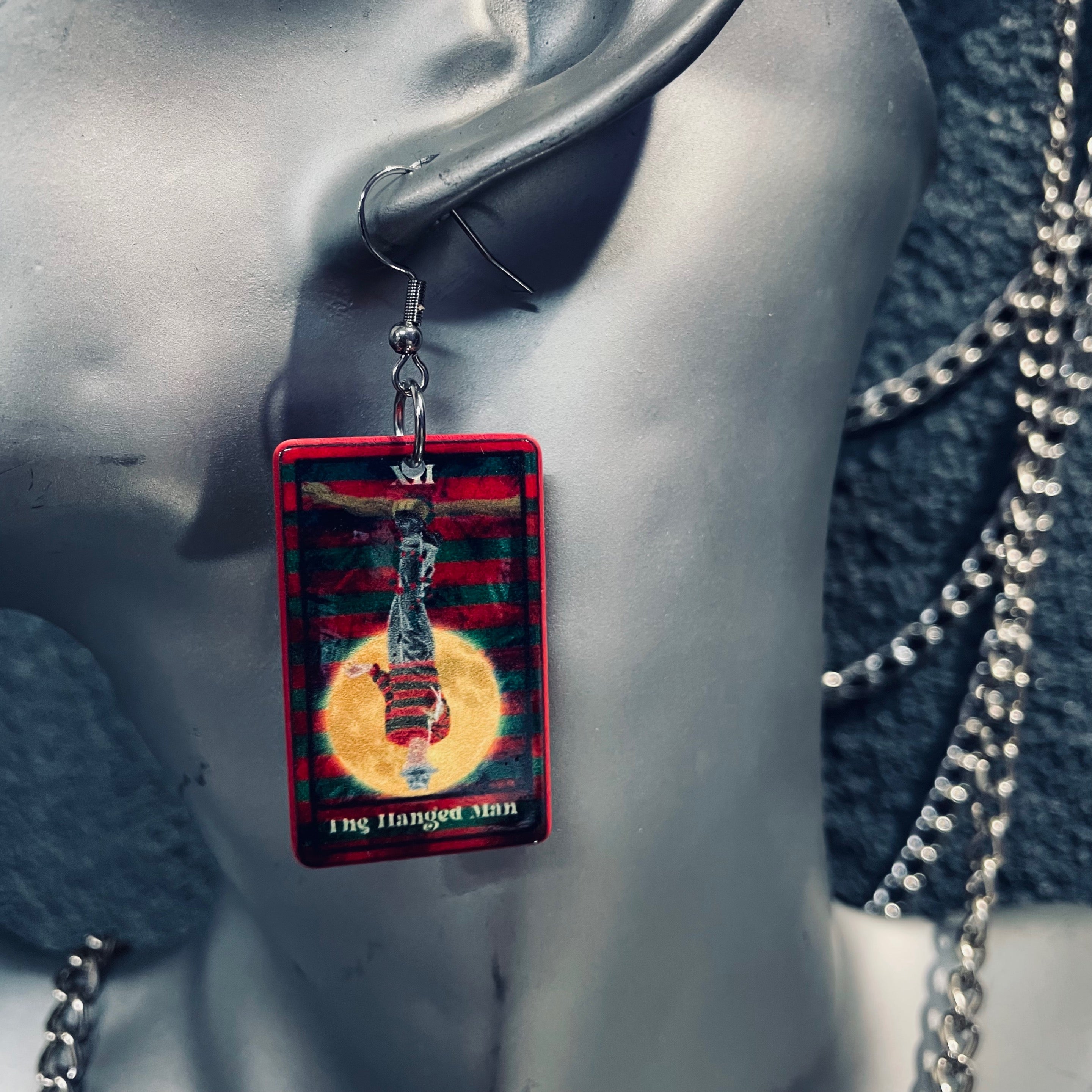 Horror Tarot Hanged Man Earrings