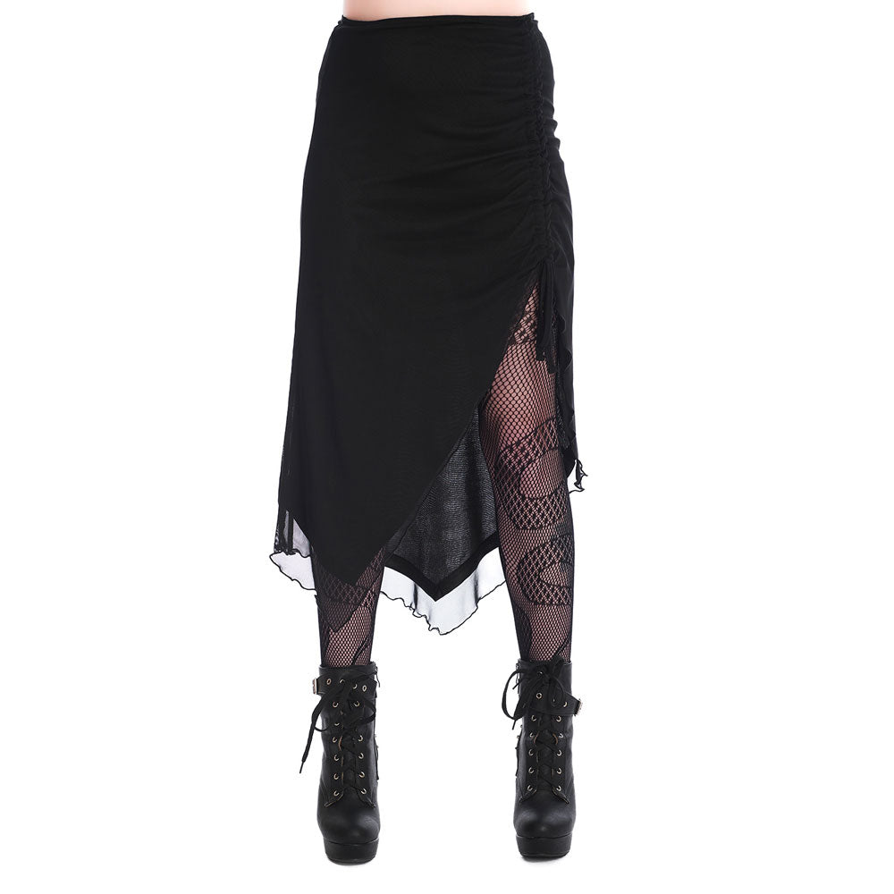 Umbra Mesh Ruched Skirt