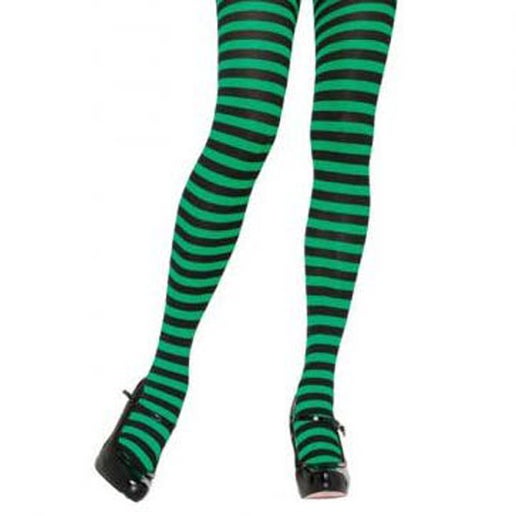 Wicked Stripe Tights - Green