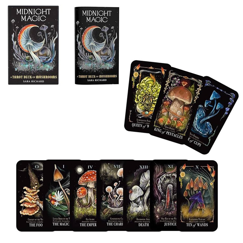 Midnight Magic Mushroom Tarot Deck