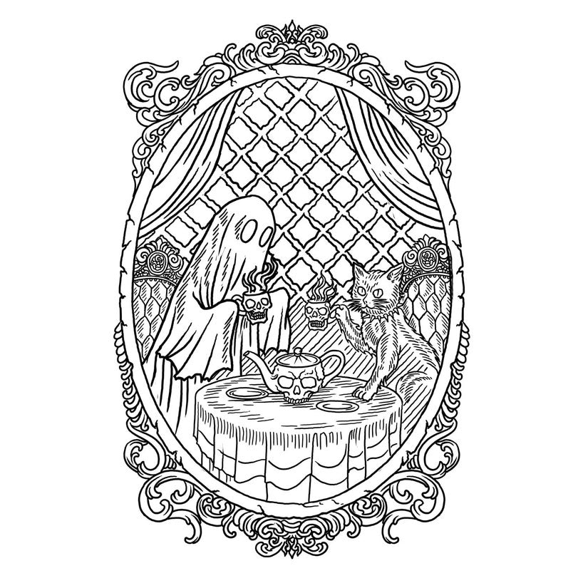 Comfy Goth Colouring Book For Adults