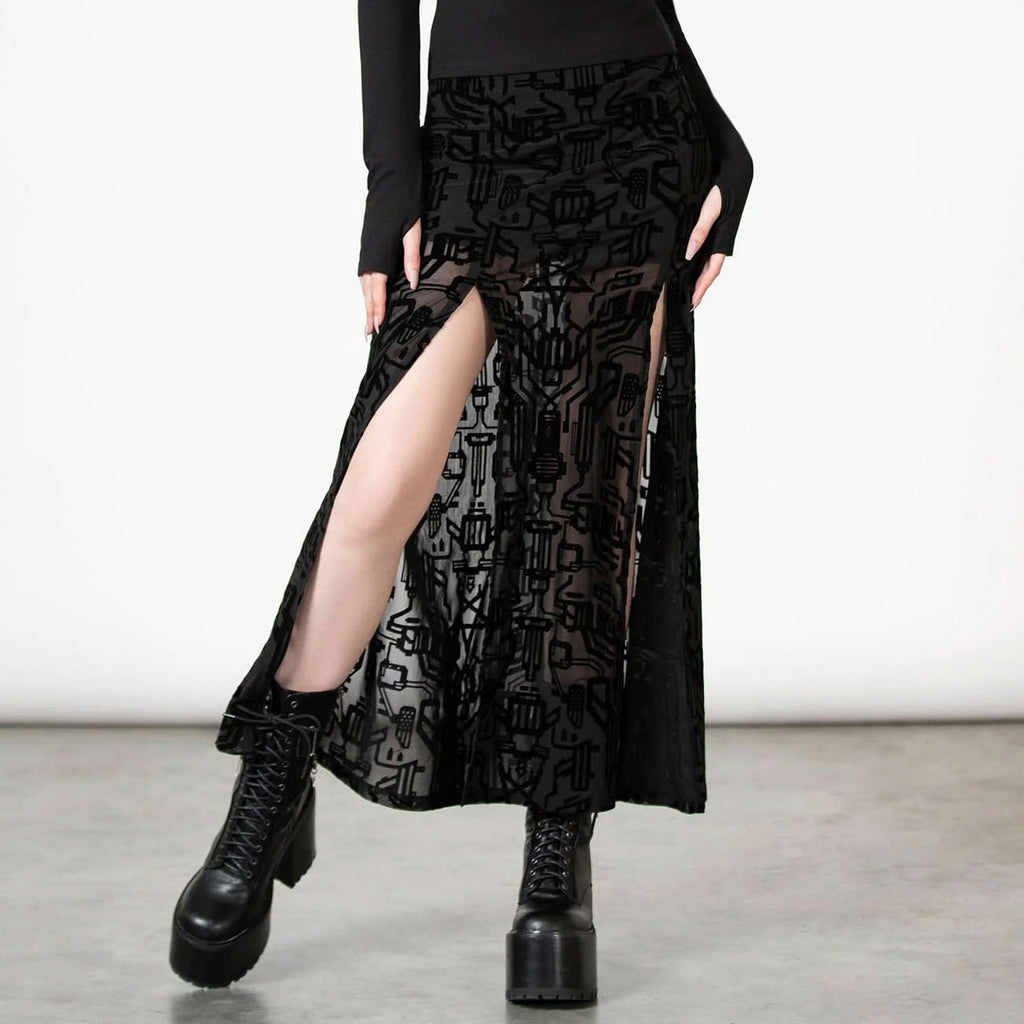 Charged Split Maxi Skirt