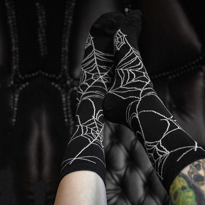 Nightweave Spiderweb Crew Socks