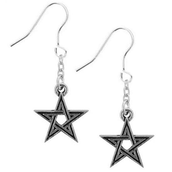 Black Star Earrings