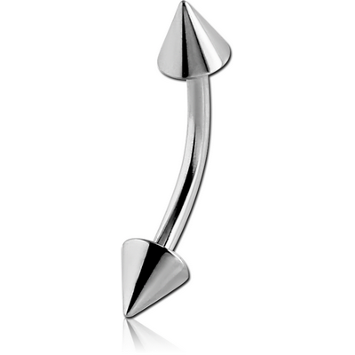Curve Barbell Steel Spike Assorted Ends