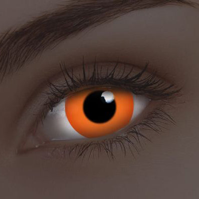 UV Glow Orange Contact Lenses