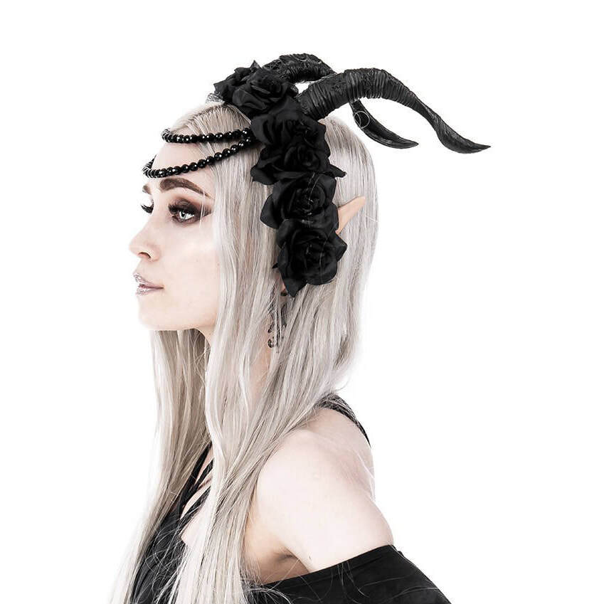 Tiefling Rose Crown Headpiece