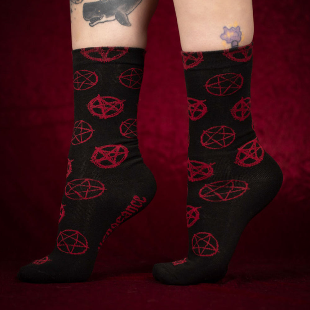 Pentagram Necromancy Socks