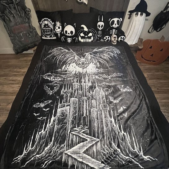 Vampires Castle Throw Blanket