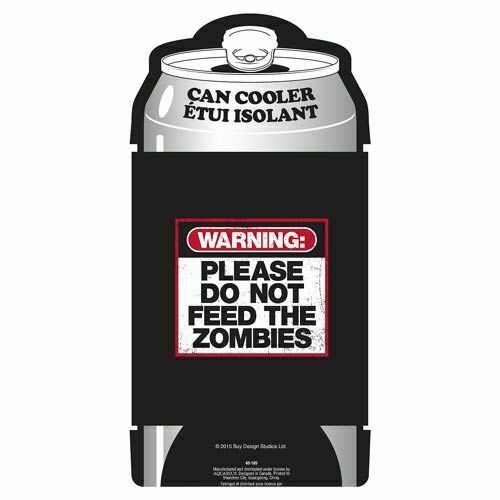 Zombie Warning Can Cooler