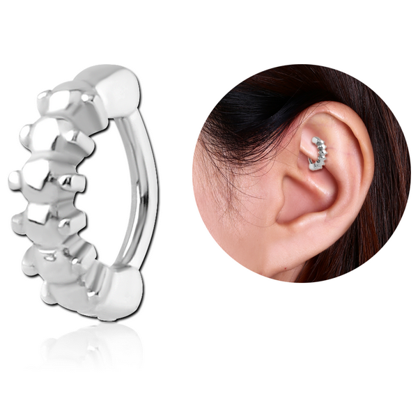 Rook Piercing Neophyte Hinged Clicker Surgical Steel