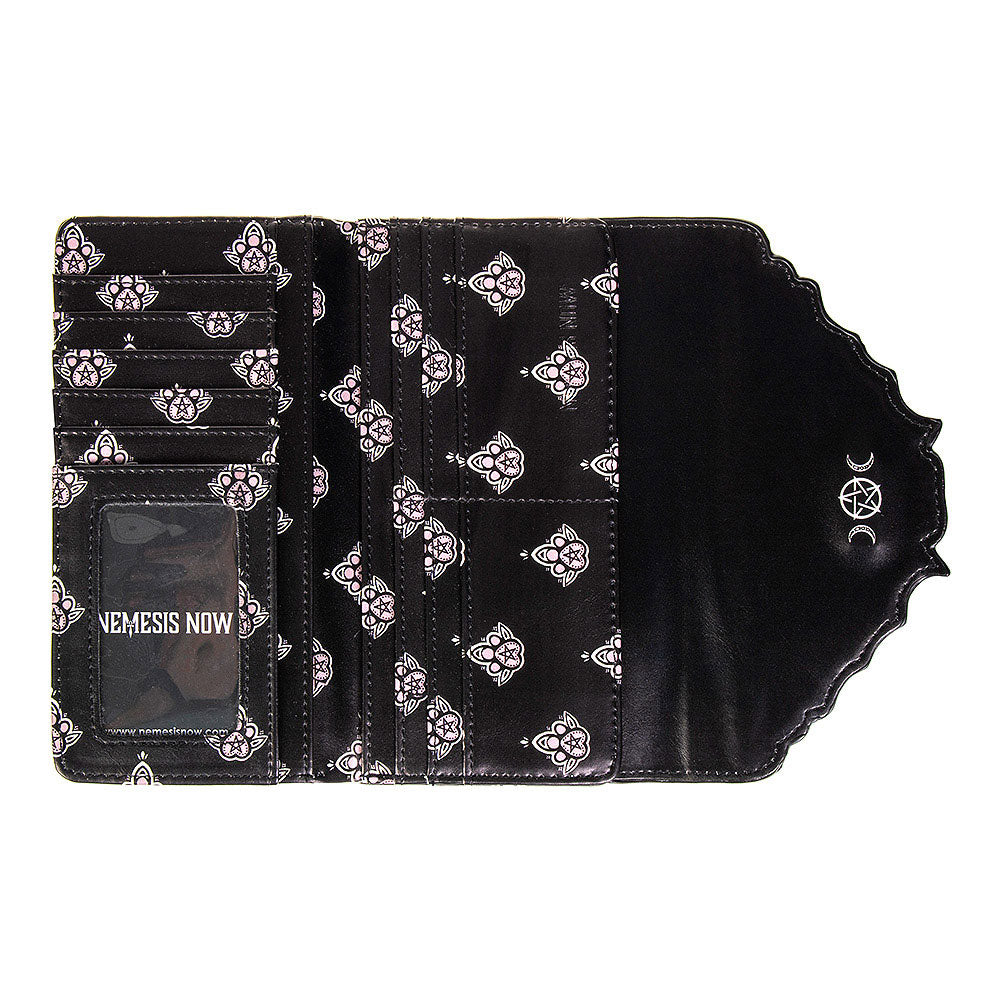 Malpuss Black Bat Cat Embossed Wallet