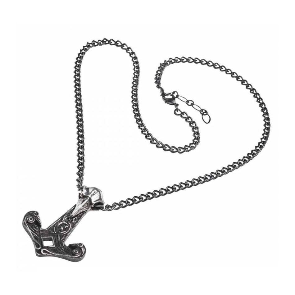 Raven Hammer Mjölnir Pendant Necklace