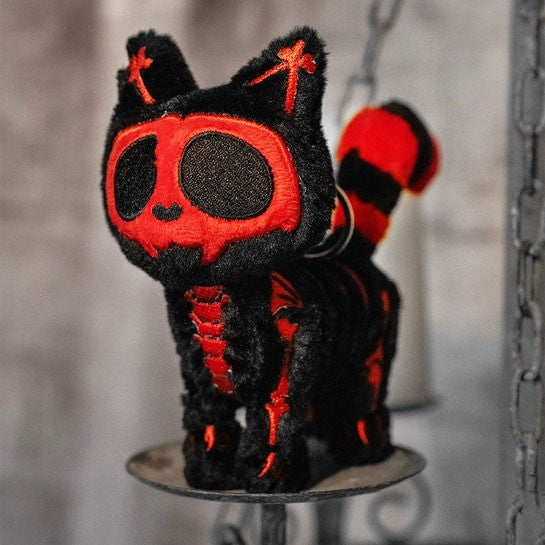 Bloody Bones Skelekitty Plush Keychain