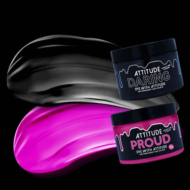 Pop Rock Pink/Black Attitude Hair Dye Duo