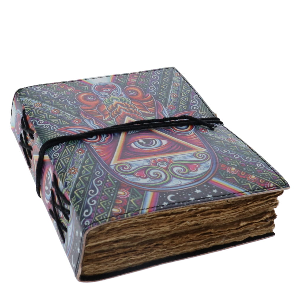 Psychedelic All Seeing Eye Leather Journal