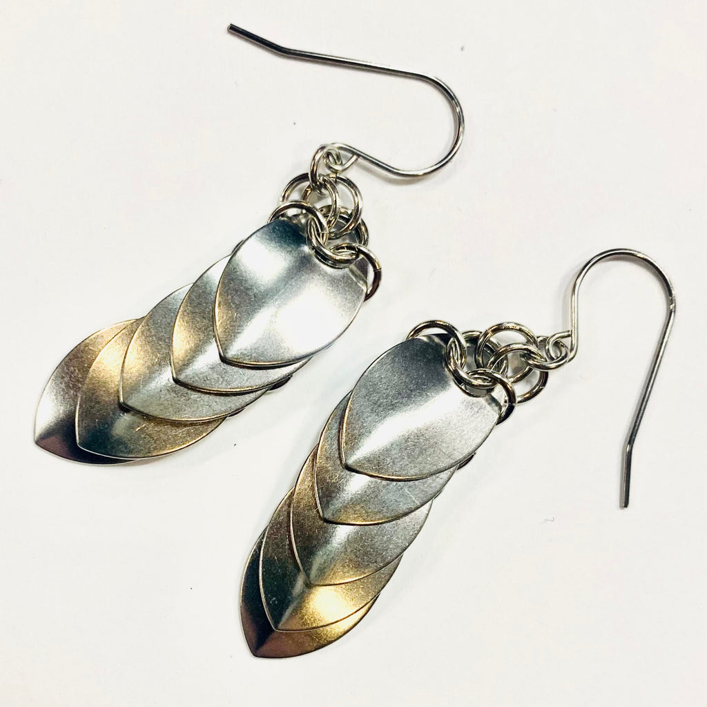 Elven Scale Stainless Steel Earrings