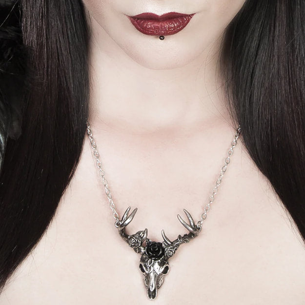 White Hart Black Rose Pendant by Alchemy