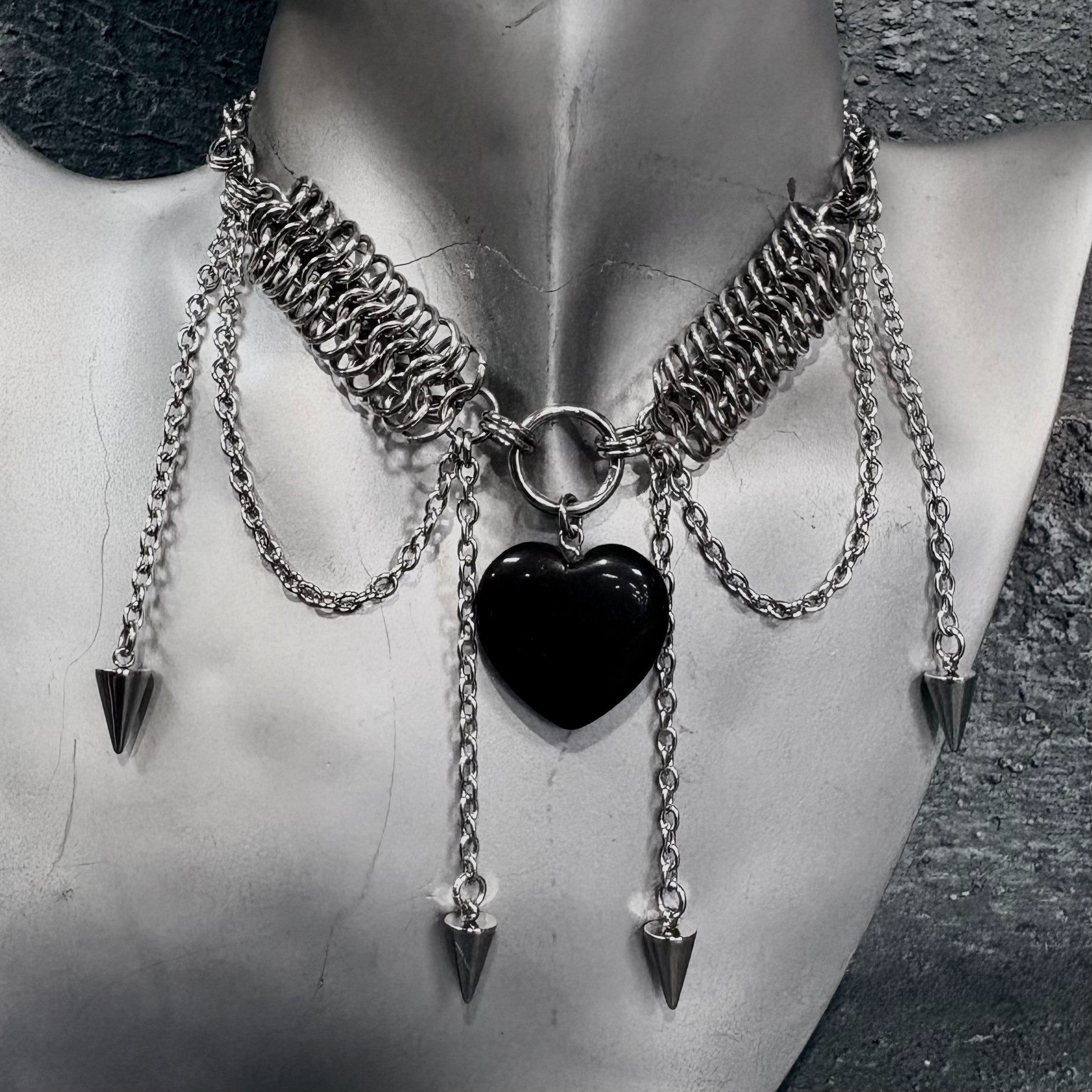Obsidian Heart Necklace