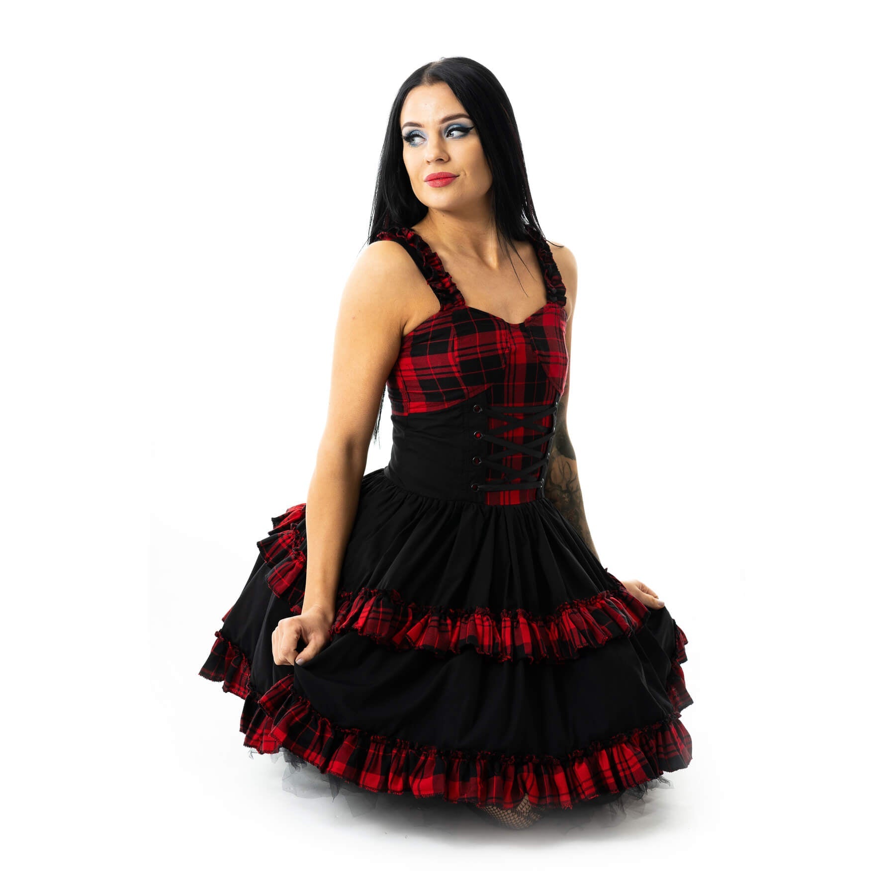 Parisa Red Tartan Dress