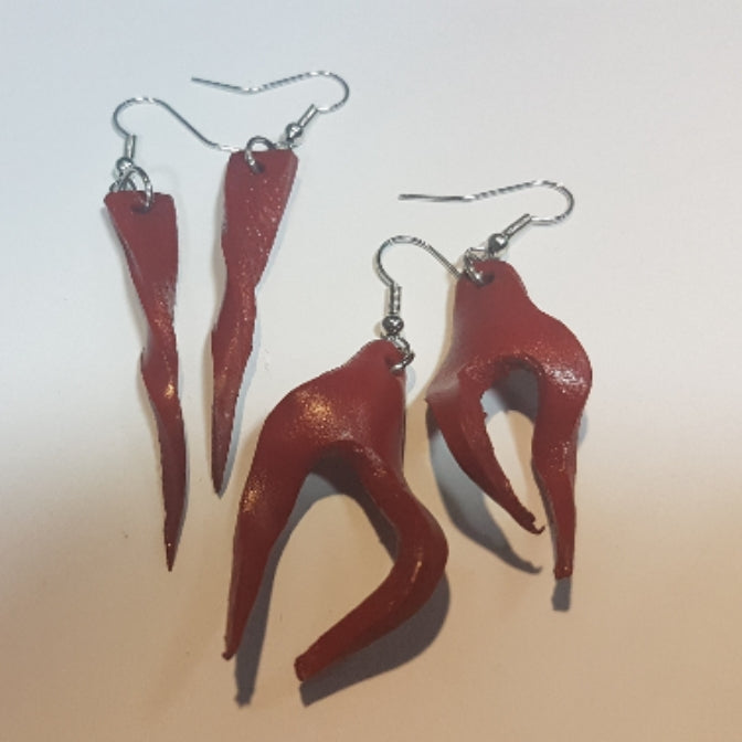Leather Dangle Earrings