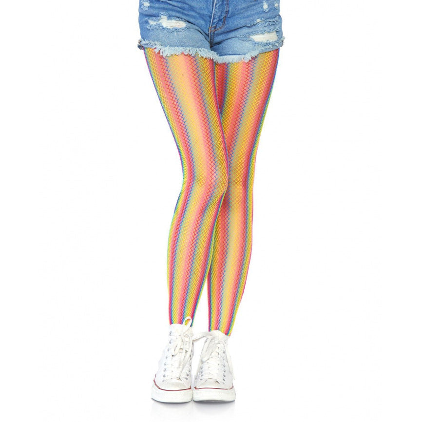 Say it Proud Rainbow Fishnet Tights