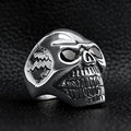 Odious Bleak Cracked Skull Ring