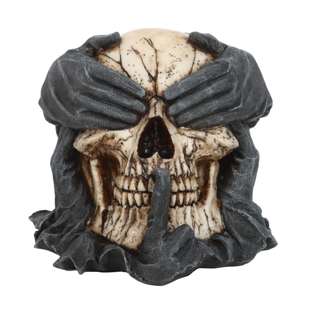 See, Hear, Speak No Evil Skull Ornament