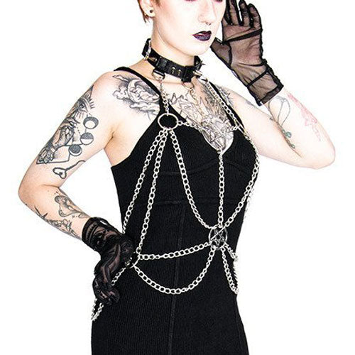 Chained Pentagram Harness Belt