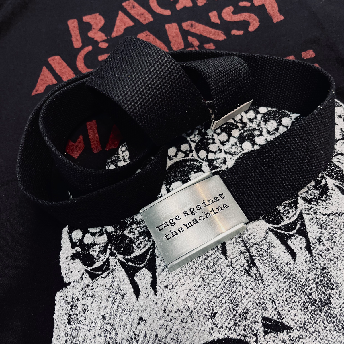 RAGE AGAINST THE MACHINE (RATM) Webbing Adjustable Belt