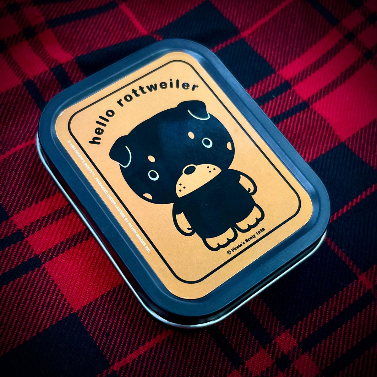 Hello Rottweiler Trinket Tin