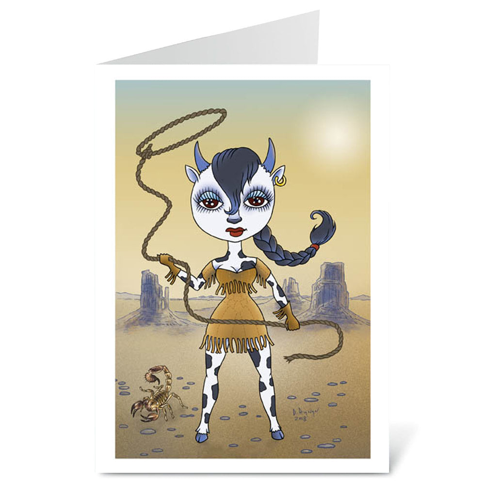 Clancy The Cowgirl - Blank Card