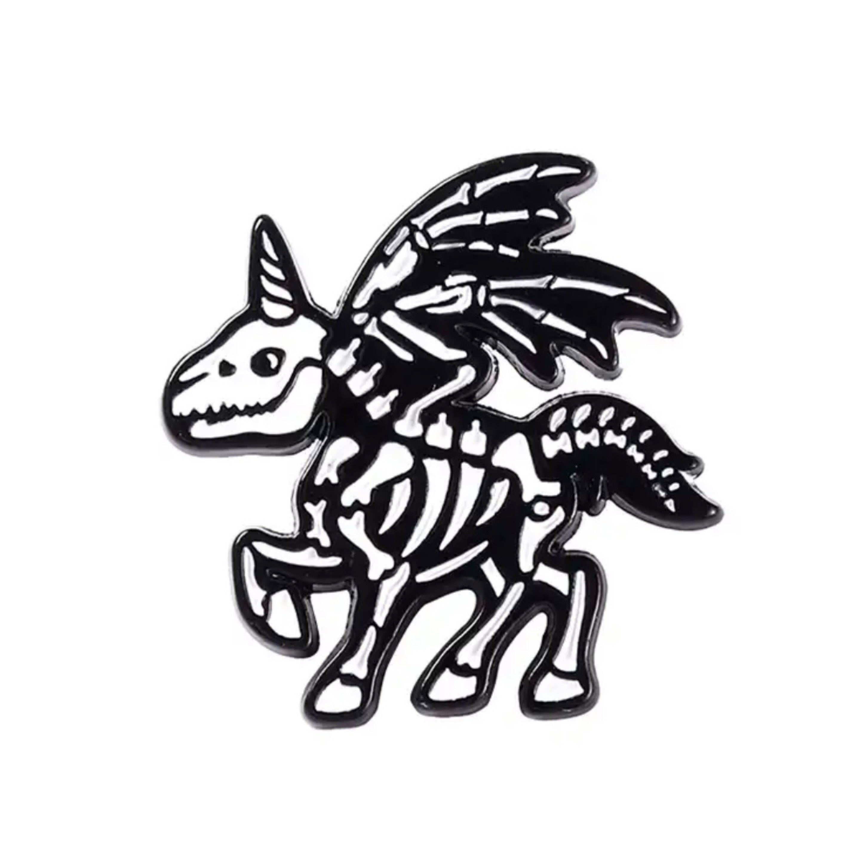 Skeleton Unicorn Enamel Pin