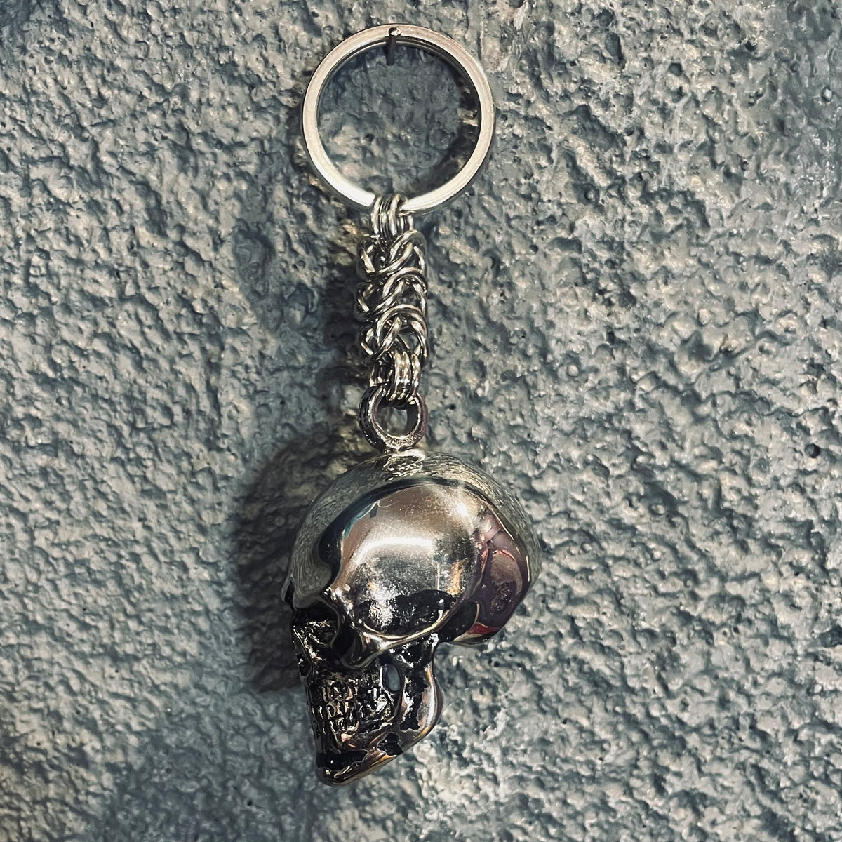 Skulled Chainmaille Keychain