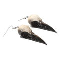 Caw of the Crow Skull Earrings