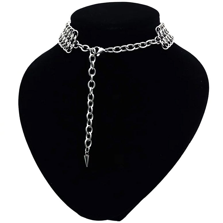 Gothic Majesty Cross Chainmaille Choker
