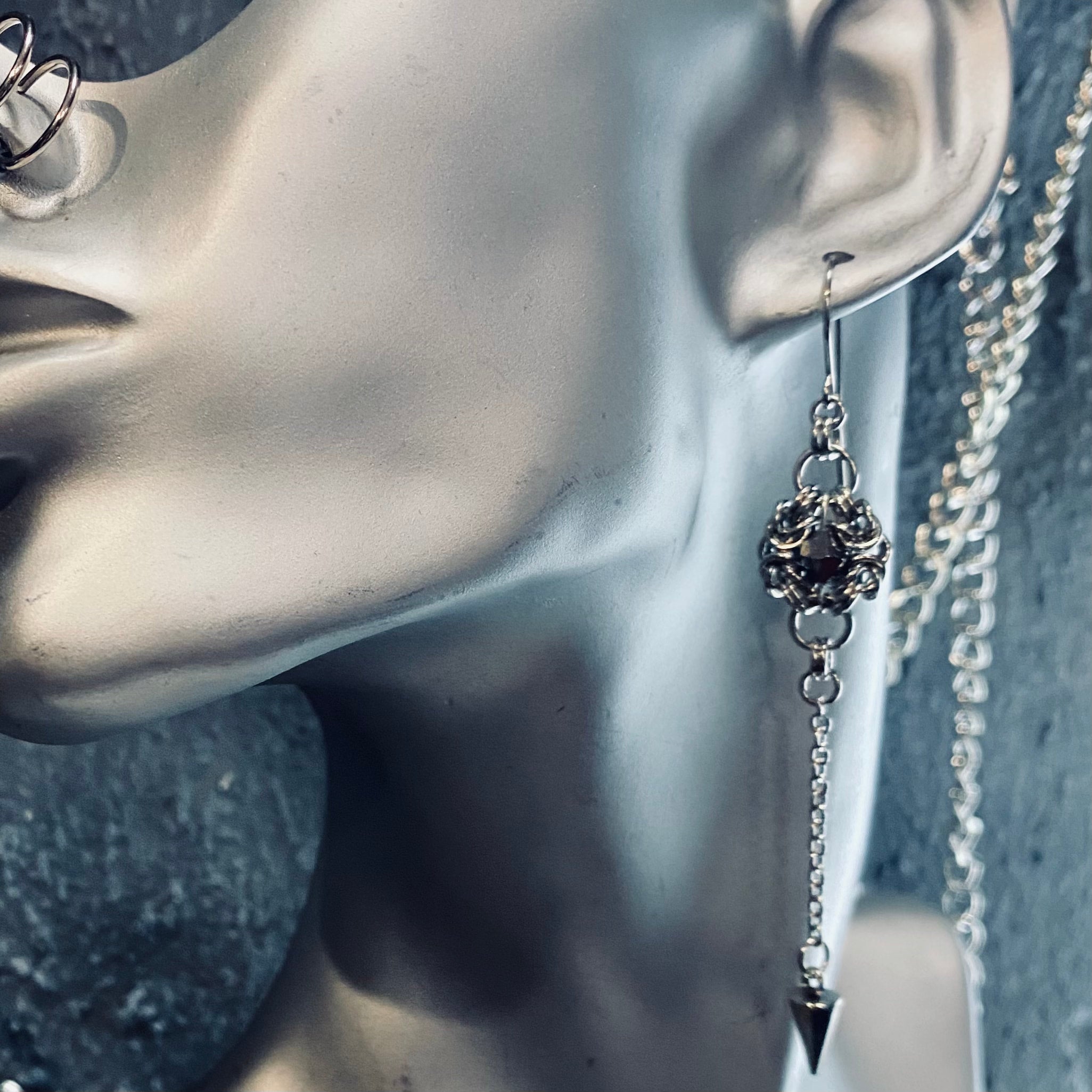 Gothic Grandeur Jet Earrings