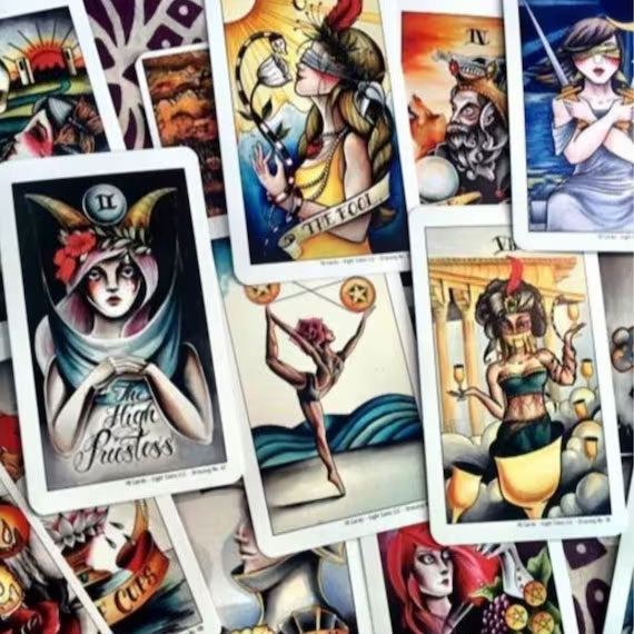 Eight Coins Tattoo Tarot Card Deck