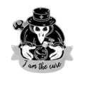 Plague Doctor Cure Enamel Metal Pin